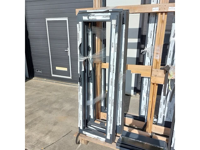 2x aluminium kozijn met kiepraam, zwartgrijs (mat) - afbeelding 4 van  12