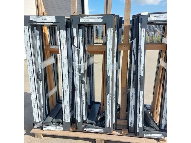 2x aluminium kozijn met kiepraam, zwartgrijs (mat) - afbeelding 4 van  12