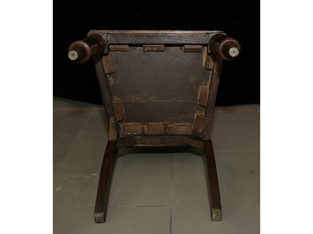 2x antieke victoriaanse halstoelen set bouwjaar 19e eeuw - afbeelding 4 van  6