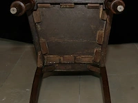2x antieke victoriaanse halstoelen set bouwjaar 19e eeuw - afbeelding 4 van  6
