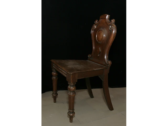 2x antieke victoriaanse halstoelen set bouwjaar 19e eeuw - afbeelding 6 van  6