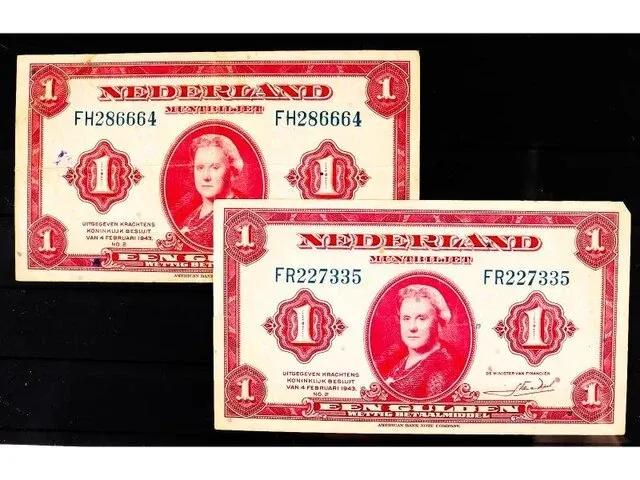 2x bankbiljetten nederland 1943 - afbeelding 1 van  2