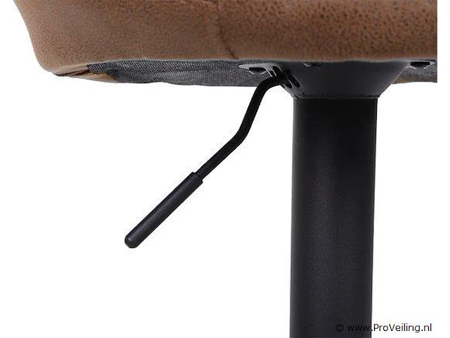 2x bar stoelen verstelbare hoogte bruin - afbeelding 3 van  5