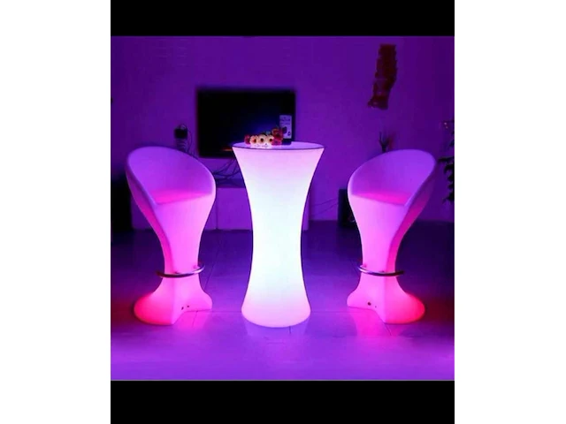 2x barkruk led rgb 57x50x107, sanderz, wit, 2025 - afbeelding 1 van  2
