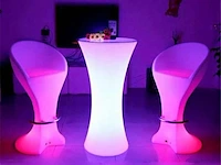 2x barkruk led rgb 57x50x107, sanderz, wit, 2025 - afbeelding 1 van  2
