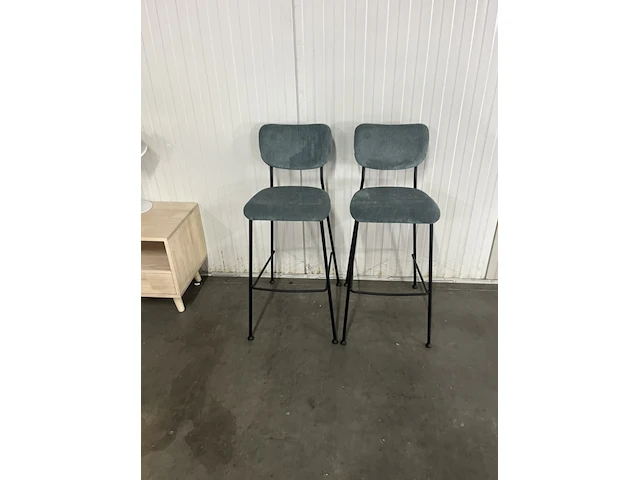 2x barkruk zuiver, benson, blauw - afbeelding 1 van  2