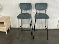2x barkruk zuiver, benson, blauw - afbeelding 1 van  2