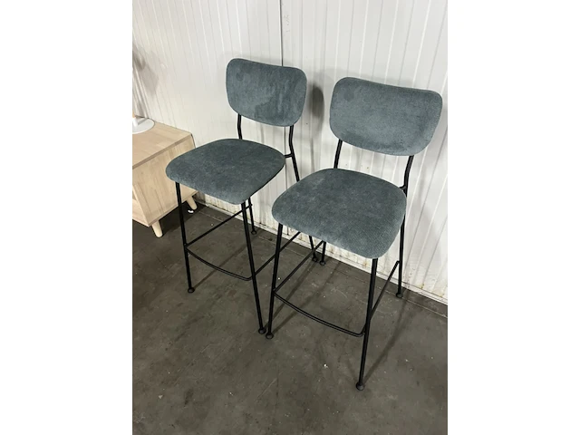 2x barkruk zuiver, benson, blauw - afbeelding 2 van  2
