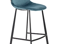 2x barstoel dutchbone, franky, zithoogte ca. 65 cm, blauw - afbeelding 1 van  5