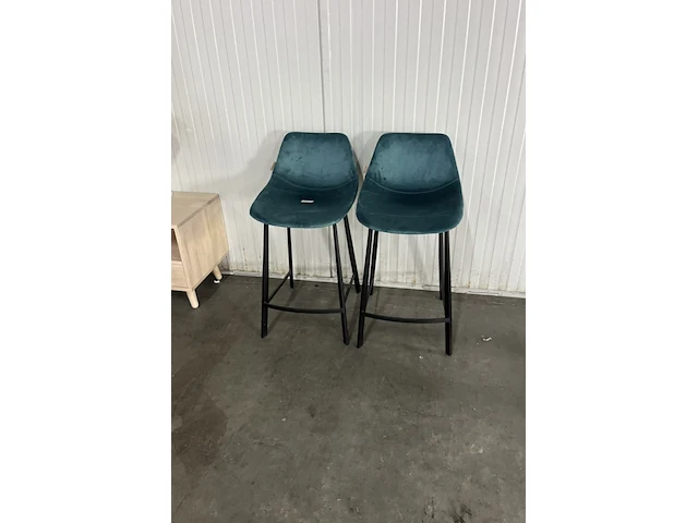 2x barstoel dutchbone, franky, zithoogte ca. 65 cm, blauw - afbeelding 3 van  5