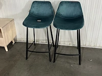 2x barstoel dutchbone, franky, zithoogte ca. 65 cm, blauw - afbeelding 3 van  5