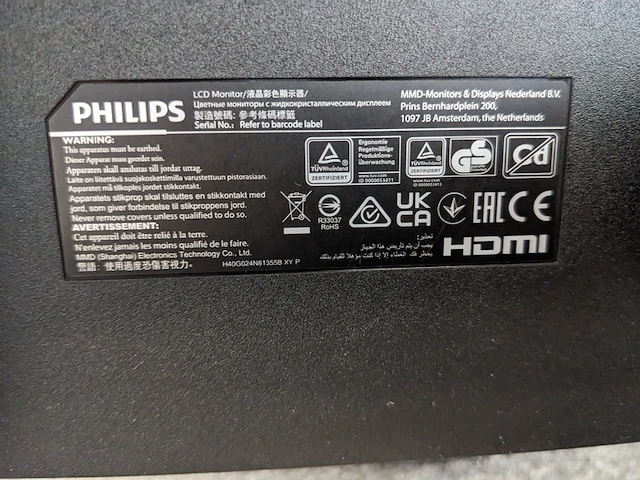 2x beeldscherm, philips, 241vb, 2023 - afbeelding 4 van  5