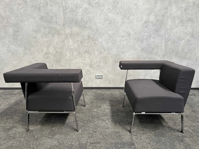 2x bene coffice - design fauteuil - antraciet - afbeelding 1 van  10