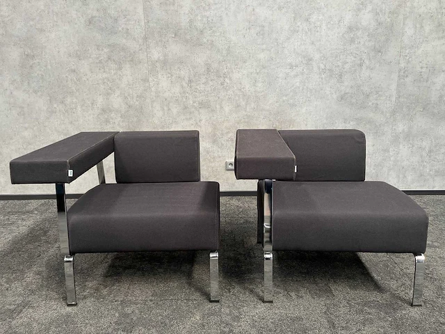 2x bene coffice - design fauteuil - antraciet - afbeelding 4 van  10