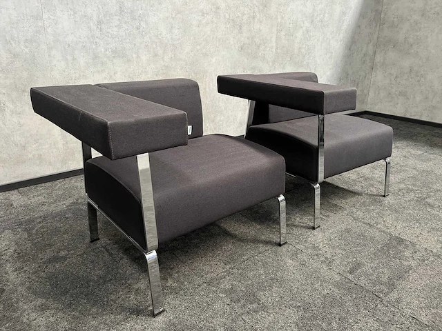 2x bene coffice - design fauteuil - antraciet - afbeelding 9 van  10