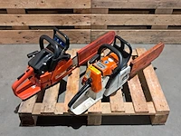 2x benzine kettingzaag, dolmar | stihl - afbeelding 1 van  12