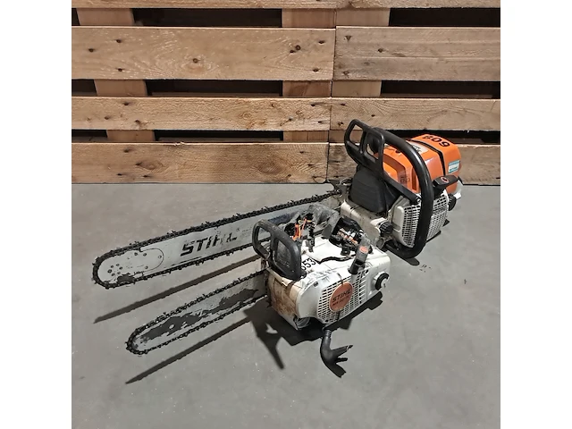 2x benzine kettingzaag, stihl, ms 660 & ms 201 tc - afbeelding 1 van  13