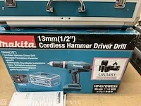 2x bit- en borenset klopboor/schroefmachine + koffer makita, hp457dwex4 - afbeelding 7 van  7