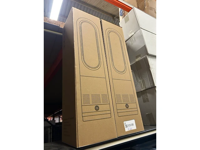 2x bladloze ventilator-kachel warm/koud wit-goud - afbeelding 3 van  3