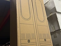 2x bladloze ventilator-kachel warm/koud wit-goud - afbeelding 3 van  3