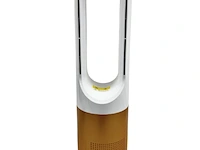 2x bladloze ventilator-kachel warm/koud wit-goud - afbeelding 1 van  2
