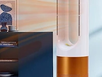 2x bladloze ventilator-kachel warm/koud wit-goud - afbeelding 2 van  2