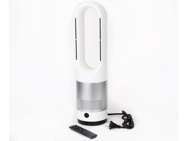 2x bladloze ventilatorkachel warm/koud wit-zilver - afbeelding 1 van  1