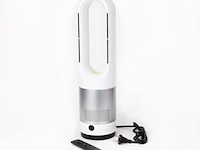 2x bladloze ventilatorkachel warm/koud wit-zilver - afbeelding 1 van  1