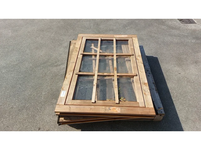 2x blokhut raam lxb ca. 136x90cm - afbeelding 4 van  5
