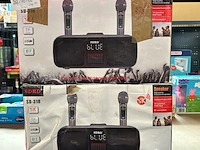 2x bluetooth karaoke party speakers met 2 microfoons, sdrd, sd-318 - afbeelding 1 van  3