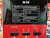 2x bluetooth karaoke party speakers met 2 microfoons, sdrd, sd-318 - afbeelding 3 van  3