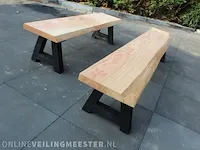 2x boomstambankjes - afbeelding 4 van  6