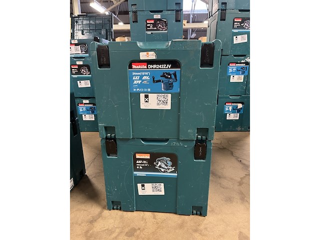 2x bouwgereedschap in m-box (1x cirkelzaag, 1x combihamer) makita, 1x dhs630zj, 1x dhr242zjv - afbeelding 2 van  3