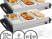 2x buffetverwarmer 2x2,5l+2x1l, jago, wmtr01-2x2.5l+2x1l