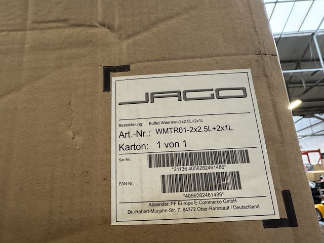 2x buffetverwarmer 2x2,5l+2x1l, jago, wmtr01-2x2.5l+2x1l - afbeelding 3 van  4