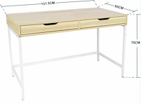 2x bureau 131,5x60x75 cm - afbeelding 2 van  4