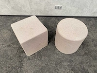 2x buzzispace buzzispot - akoestische design poef - taupe - afbeelding 6 van  9