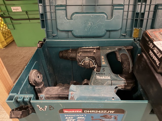 2x combihamer in m-box met 1x accu, 1x lader, makita, dhr242zjv - afbeelding 5 van  5