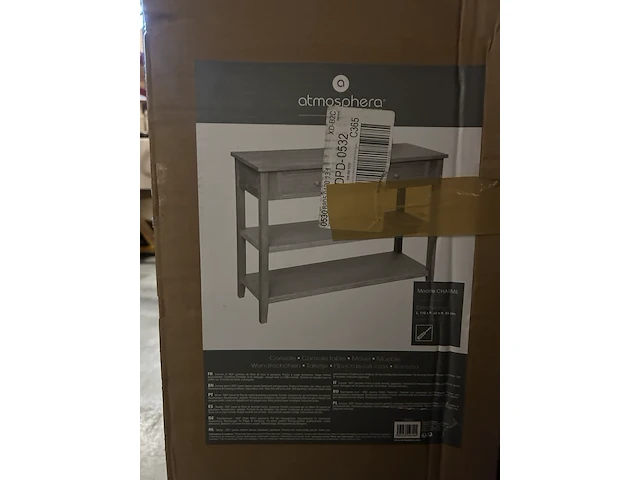 2x consoletafel met 2 laden en 2 legplanken atmosphera - afbeelding 2 van  4
