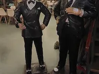 2x decoratiebeeld laurel & hardy