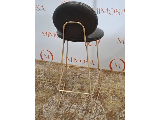 2x design barstoel baxter, gemma, design draga & aurel, bruin leder - afbeelding 2 van  10