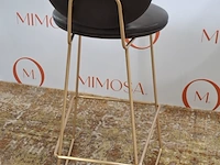 2x design barstoel baxter, gemma, design draga & aurel, bruin leder - afbeelding 2 van  10