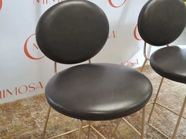 2x design barstoel baxter, gemma, design draga & aurel, bruin leder - afbeelding 5 van  10