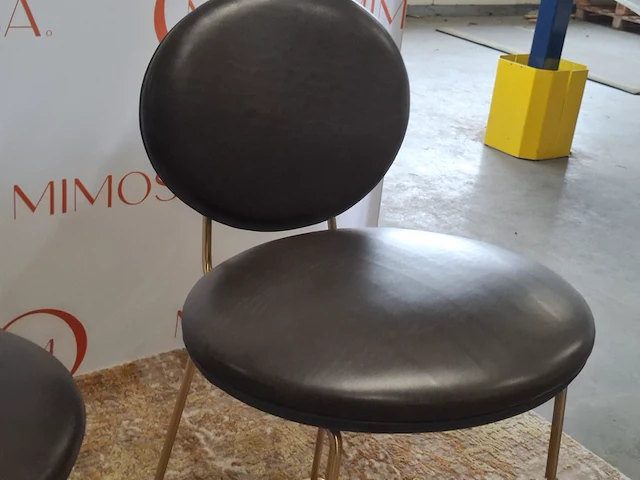 2x design barstoel baxter, gemma, design draga & aurel, bruin leder - afbeelding 6 van  10
