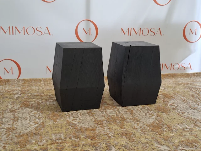 2x design kruk noorstad , chukka stool block oak - afbeelding 1 van  10