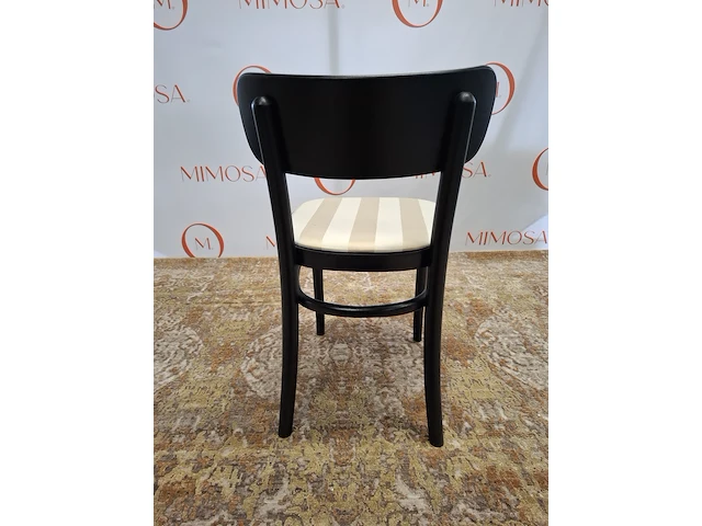 2x design stoel mazo, mzo chair black 10130, zwart, beige beklede zitting - afbeelding 4 van  14
