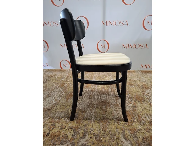 2x design stoel mazo, mzo chair black 10130, zwart, beige beklede zitting - afbeelding 5 van  14