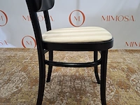 2x design stoel mazo, mzo chair black 10130, zwart, beige beklede zitting - afbeelding 5 van  14