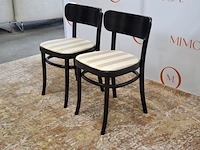 2x design stoel mazo, mzo chair black 10130, zwart, beige beklede zitting - afbeelding 8 van  14