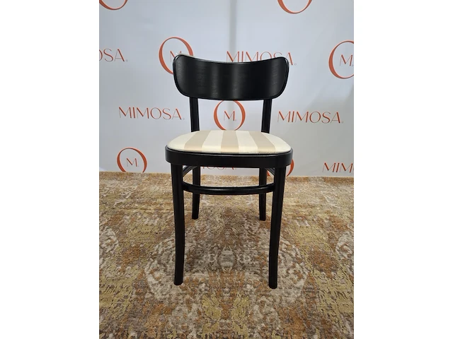 2x design stoel mazo, mzo chair black 10130, zwart, beige beklede zitting - afbeelding 9 van  14
